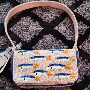 Viral Pink Salmon Beaded Bag!!